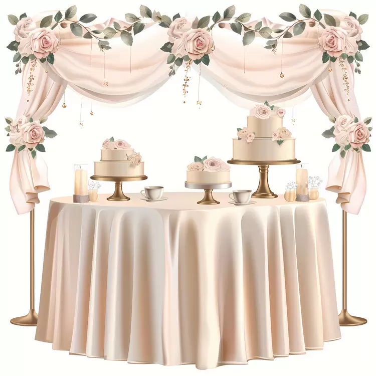 Bouquet Wedding table Pink roses Gold candles