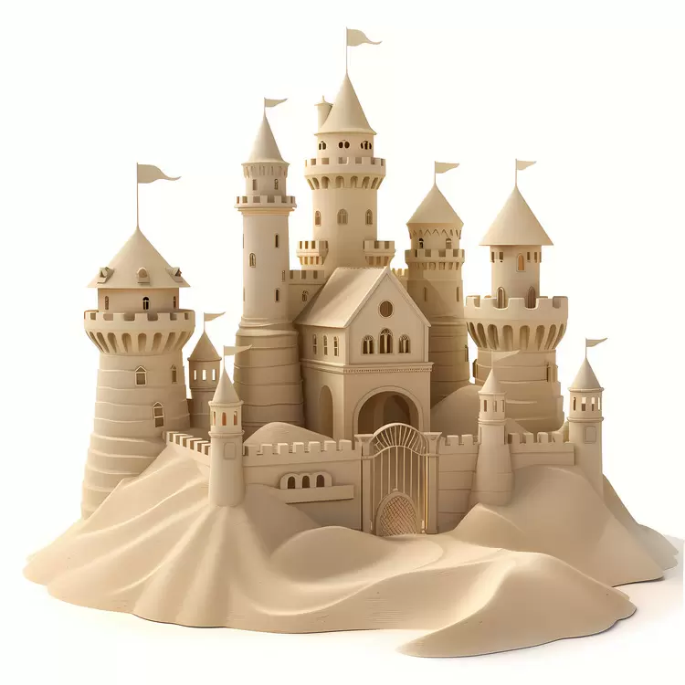 Artwork Beach Sandcastle Fortress
