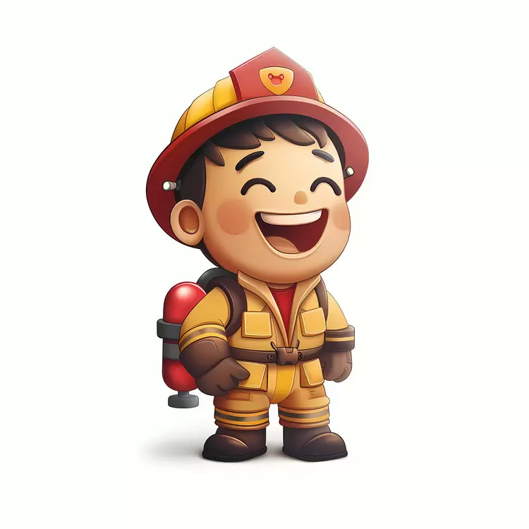 Wildland firefighter cartoon illustration vector firefighter illustration graphic art