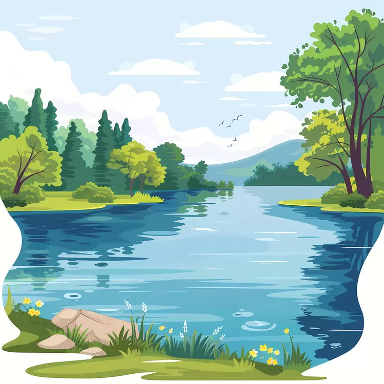 lush greenery rivers nature water mountains