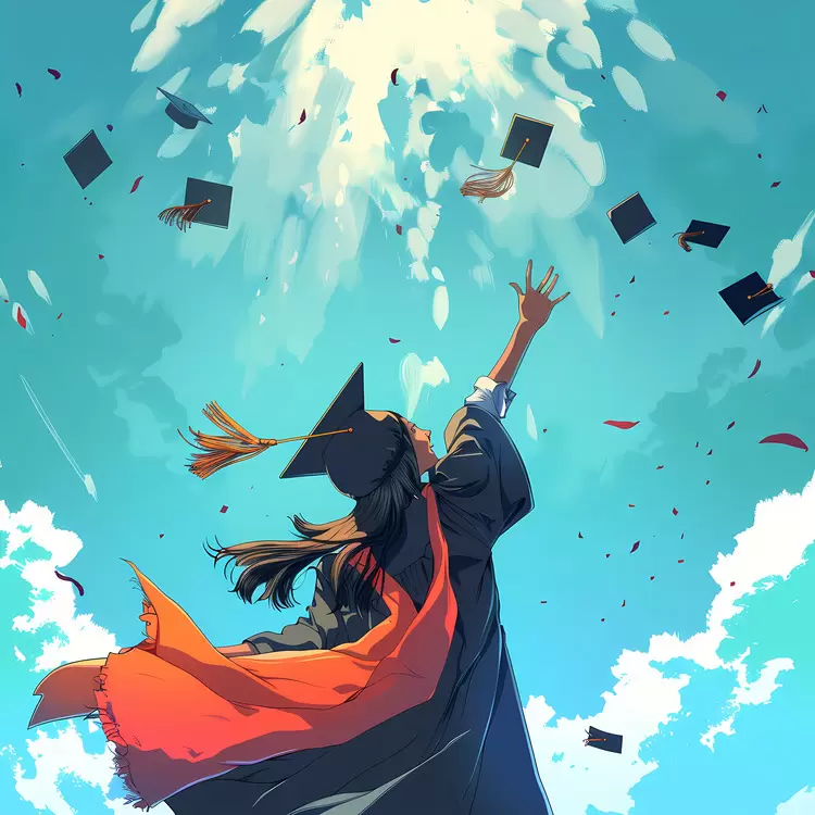 graduate tassel tossing graduation ceremony commencement