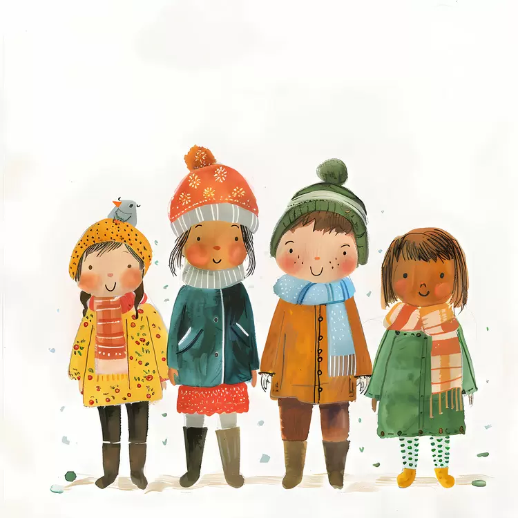 skirts snowy day winter clothing hats children