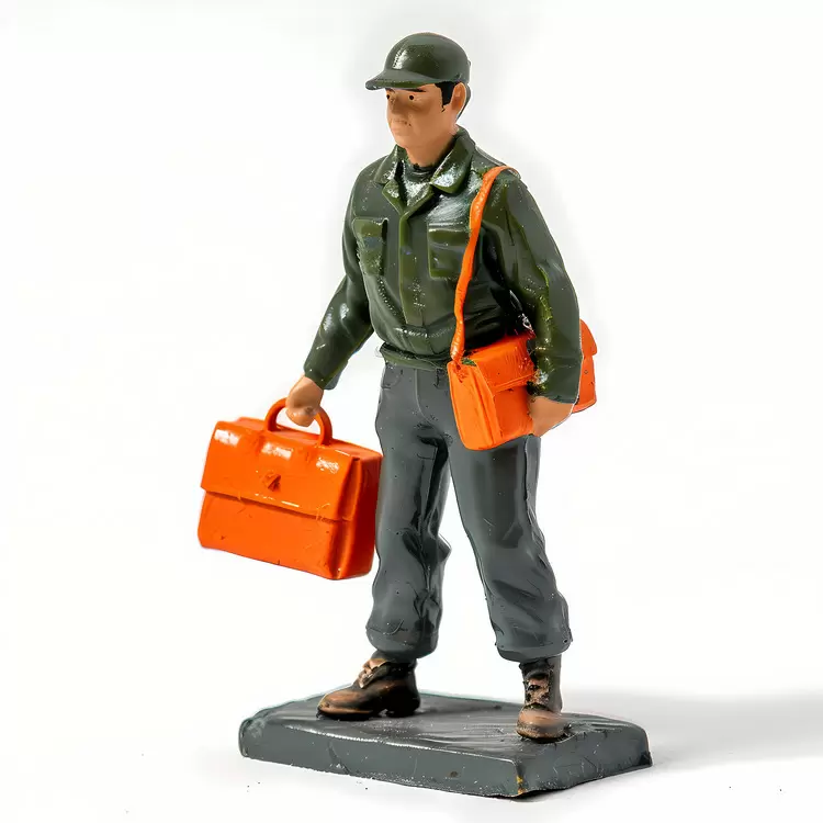 Gun Postal Worker Belt Figure Male