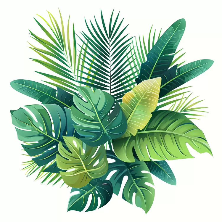 green rainforest plants exotic lush