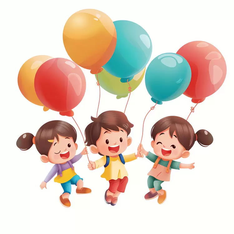 playing with balloons Childrens Day kids party