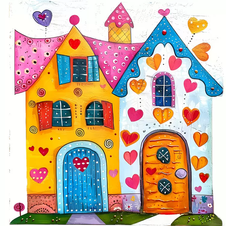Small cute doodle house