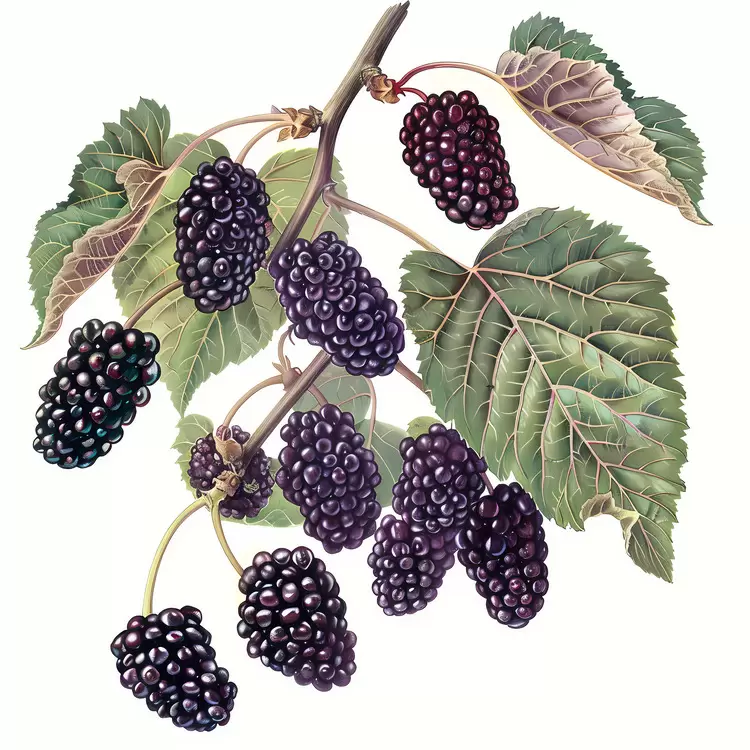 Summer fruit mulberries Food Delicious Nature