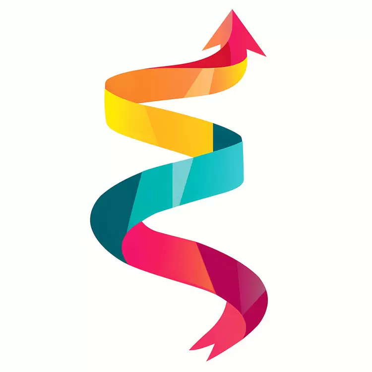 Zigzag Line Colorful Modern Bold