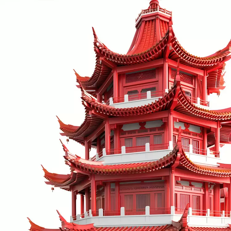 chinese open pagoda towering intricate