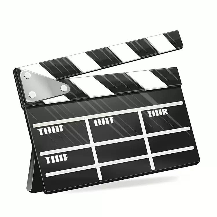 Film clapboard Black and white clapboard Movie slate Filmmaking equipment Movie camera equipment