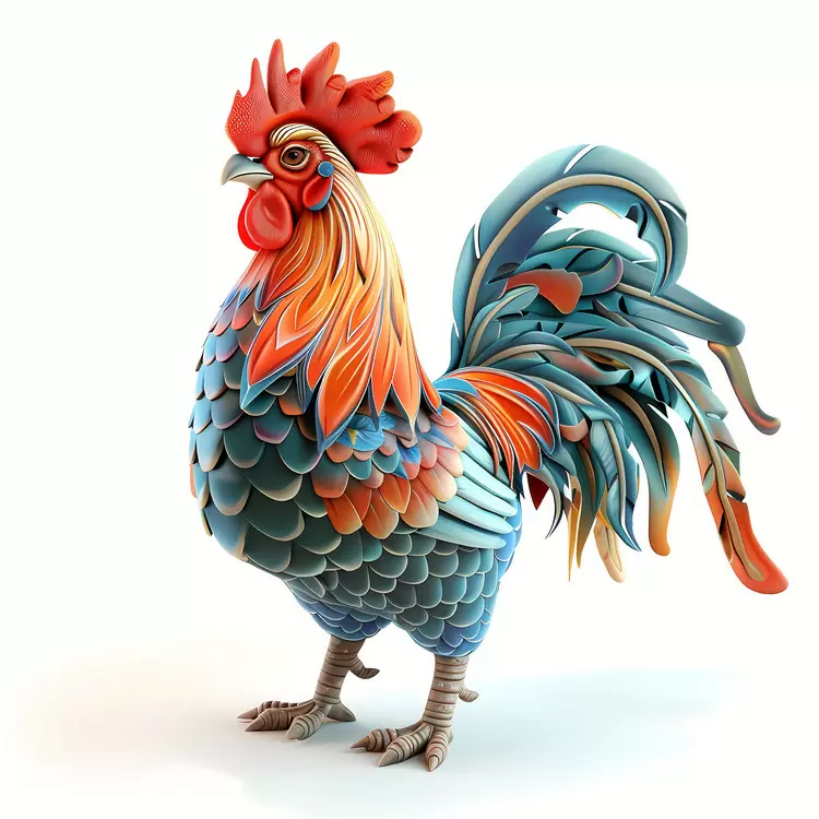blue rooster colorful rooster chinese rooster gold rooster decorative rooster