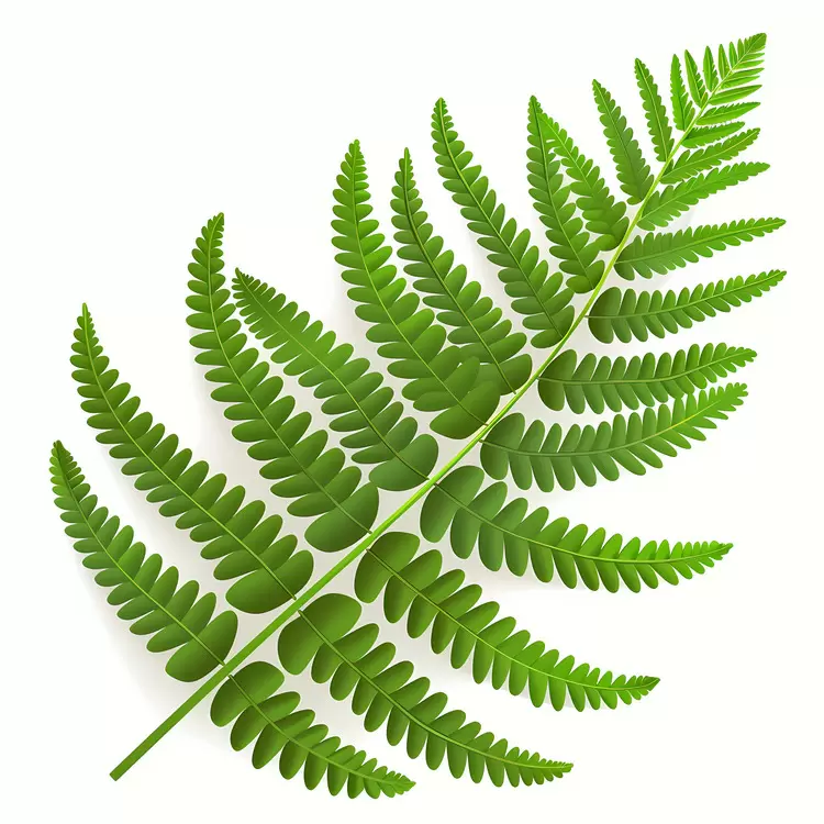 verdant vibrant foliage fern leaves green