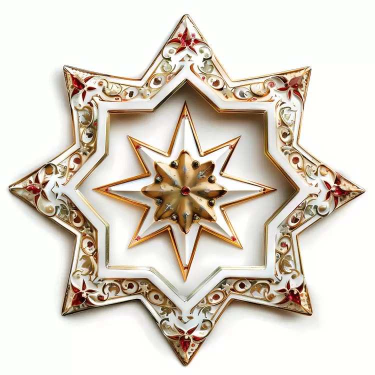 decorative intricate holiday star traditional