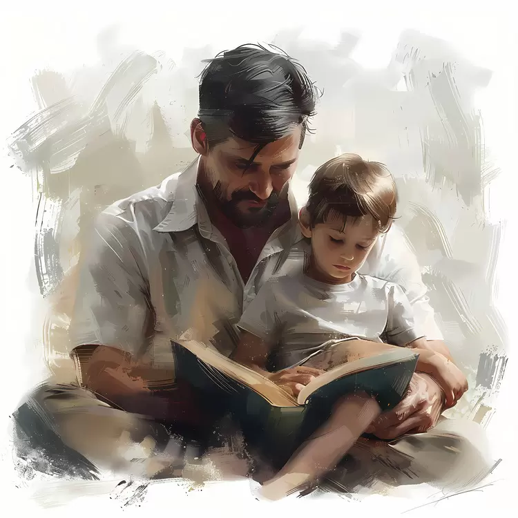 child Digital art - 7 Reading book - 9 man