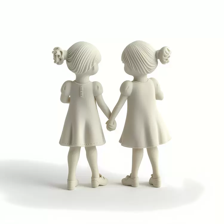 Hands Together Girls Holding Hands White Dress