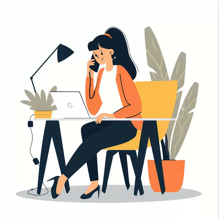 overwork desk multitasking plant workspace