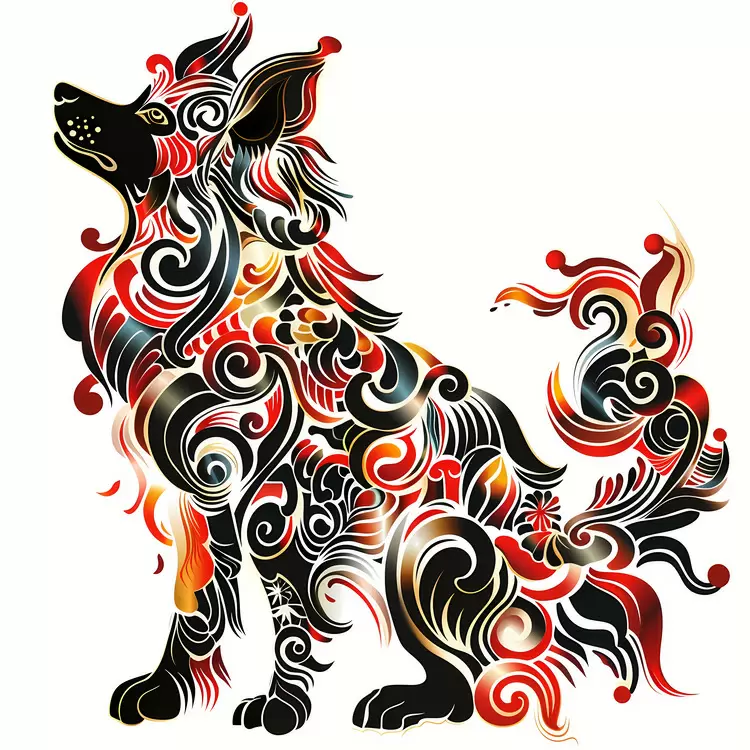 Chinese Zodiacs flowery abstract floral stylish