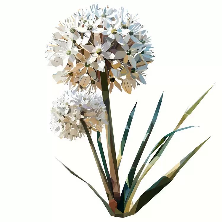 minimalist circular flower bouquet artwork plant