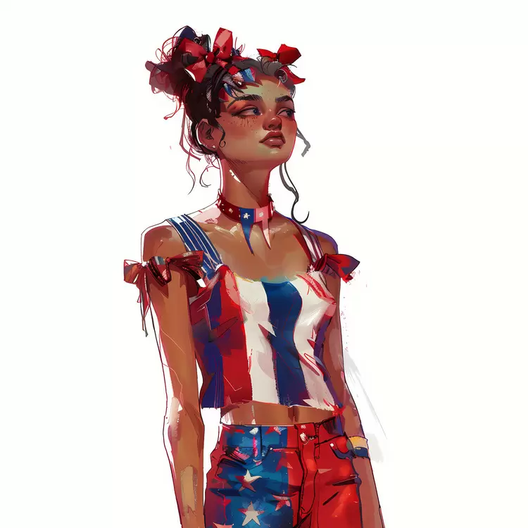 bold and colorful bright patriotic fashion