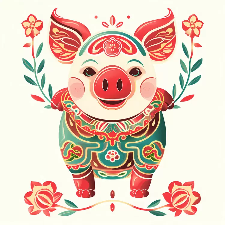 chinese culture floral chinese new year cute fun
