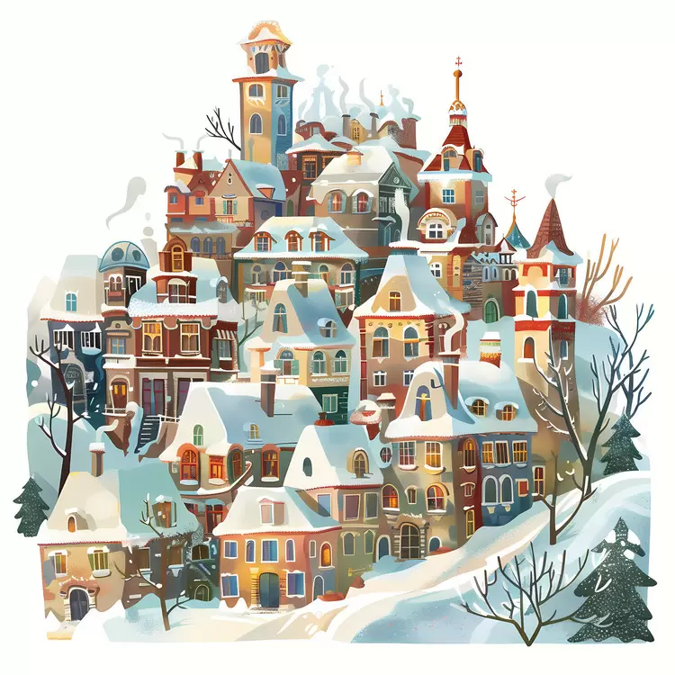 cultural heritage winter mountainous terrain city countryside