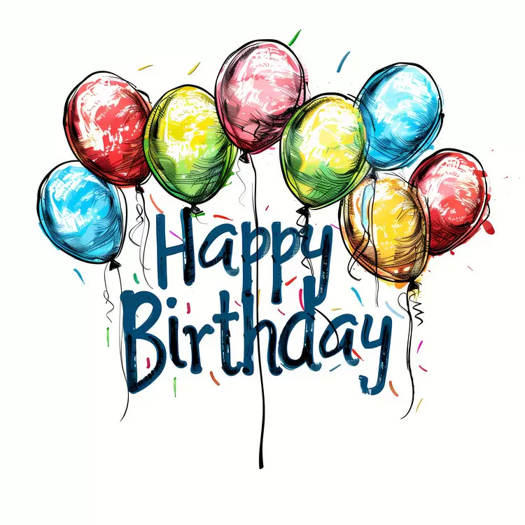 birthday watercolors Decorations Flowers