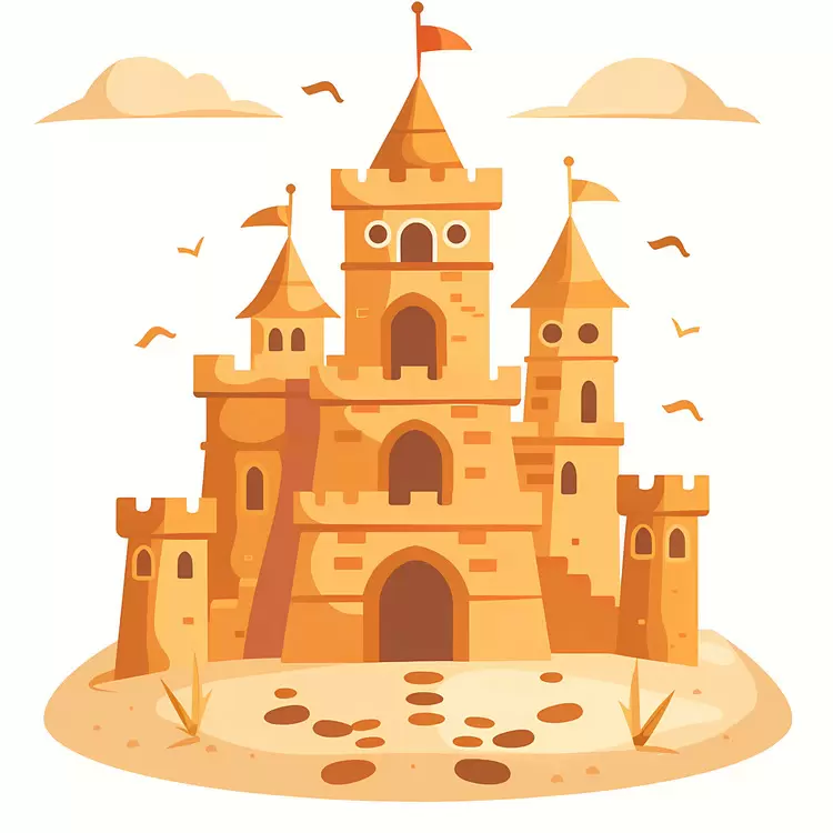 Sandcastle Castle made of sand sand castle Castle in the sand