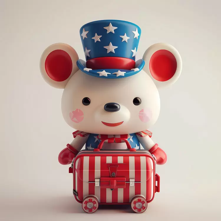Mascot Accessories Patriotic Colorful Character