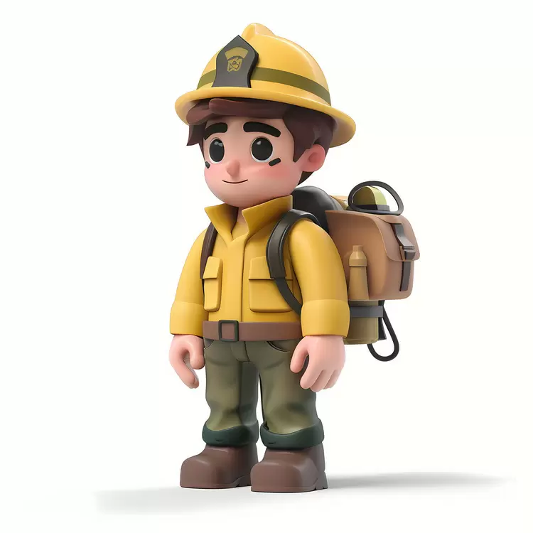 Pants Wildland firefighter Backpack White shirt Boots