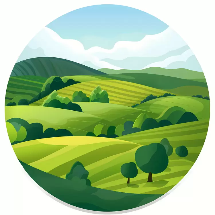 meadow landscape scenic hills mountains