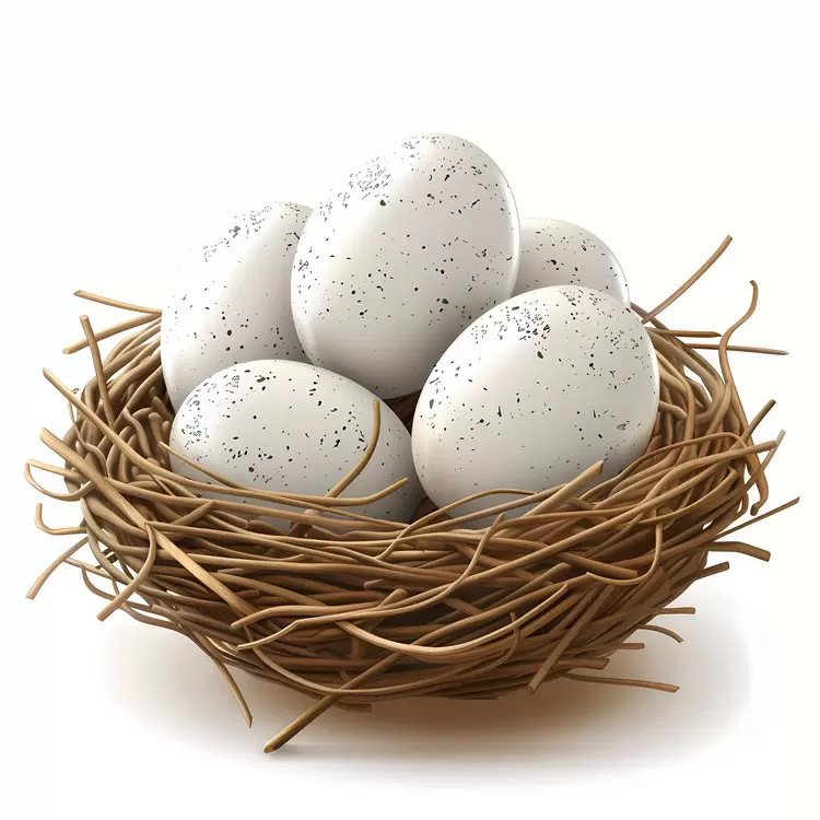 Nest Wattle White Eggshell Hole