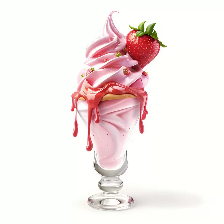 pink sweet Strawberry Sundae sour red