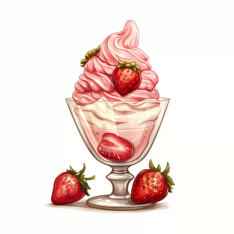 whipped cream strawberry dessert fruit Sweet treat