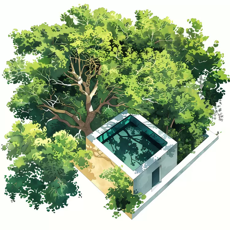 Greenery Garden Swimming pool Treehouse Nature