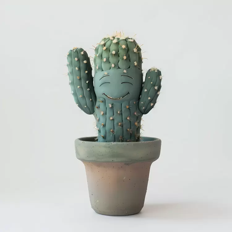 Home Decor Potted Plant Artificial Plant Smiling Plant Green Cactus