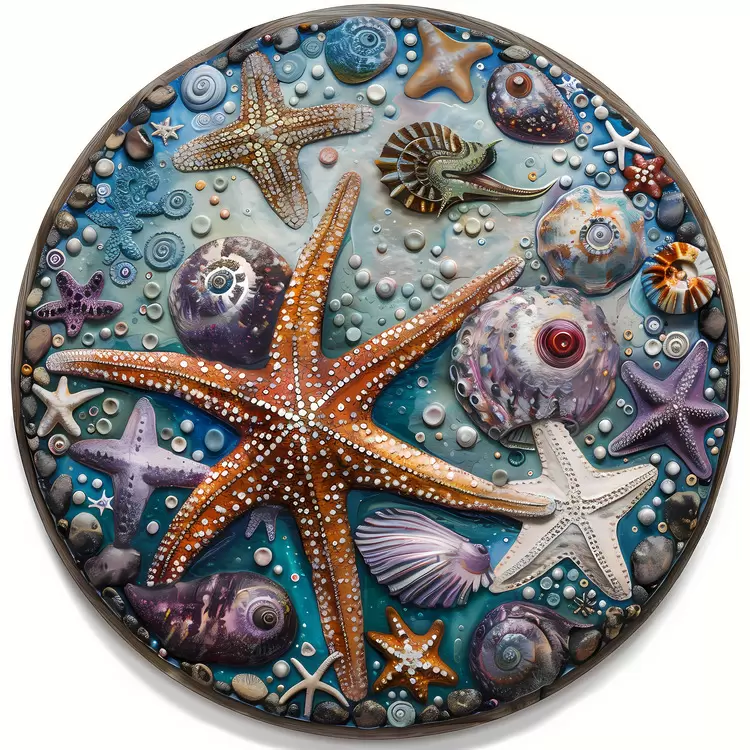 marine life beach shells tide pool nautical