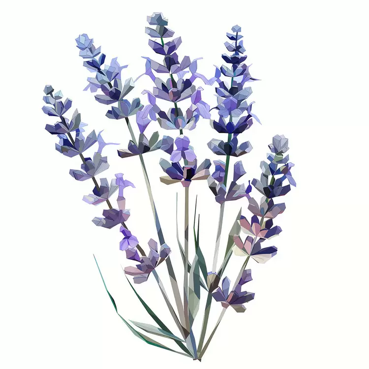Soothing Vibrant Blue White background Flowers