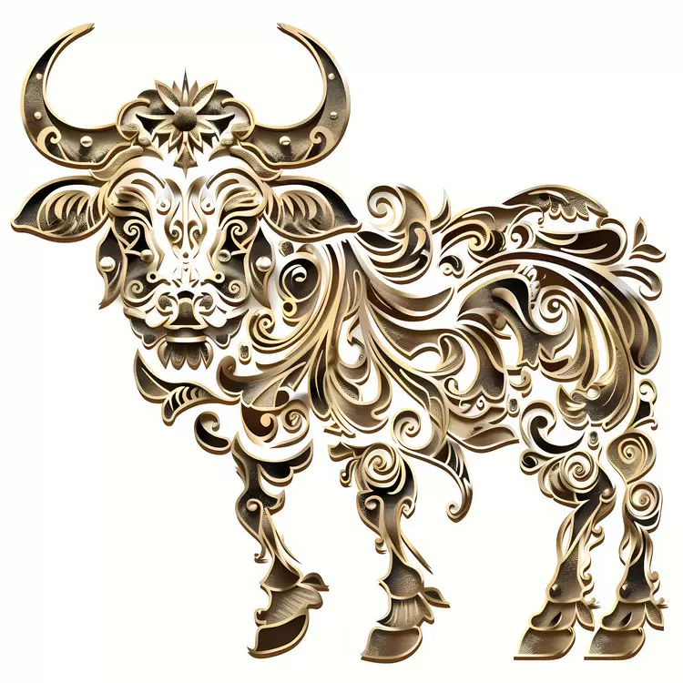 art decorative Taurus animal patterned