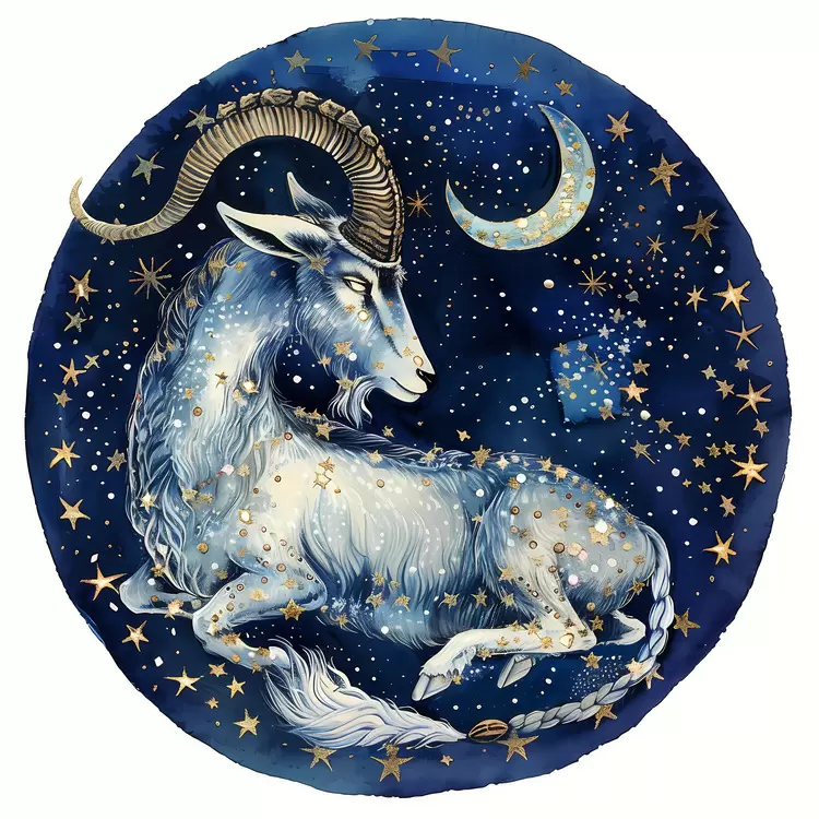 stars celestial zodiac serene watercolor