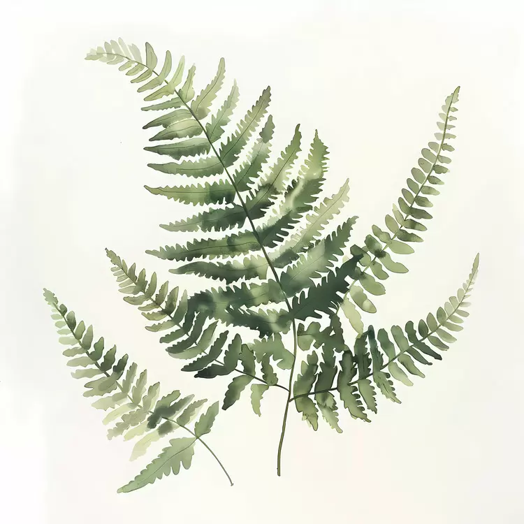 watercolor painting greenery palette botanical plants