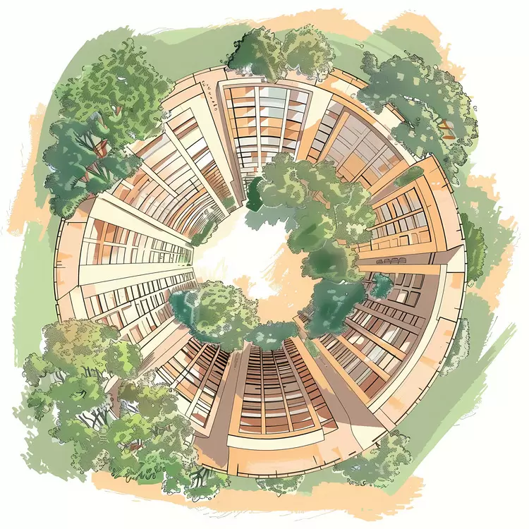 House Doors Roof architecture tree top view Windows