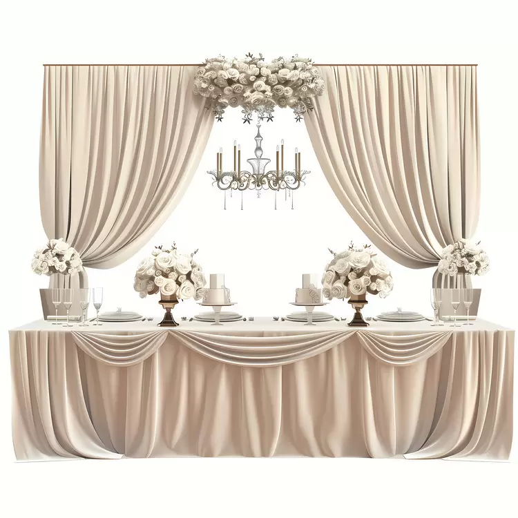 chandelier white tablecloth minimalist monochromatic contemporary