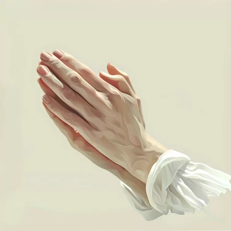 beige background raised hands emotion white shirt praying hands