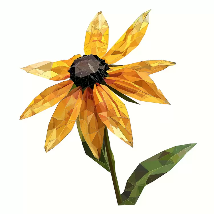 geometric pattern yellow Sunflower