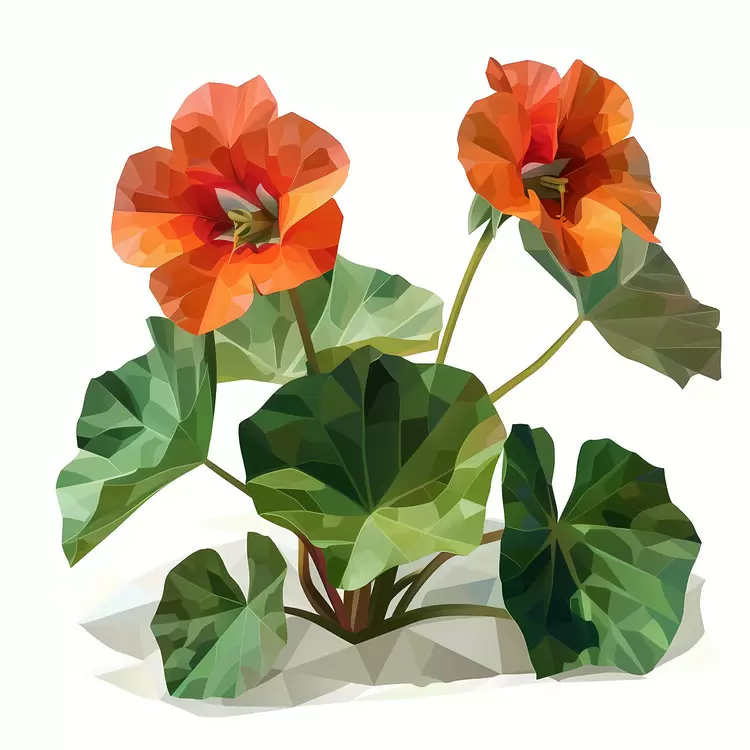 polygonal design petal round shape center leaves