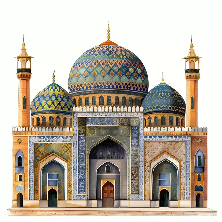 Islamic Beautiful Ornate Blue Domes