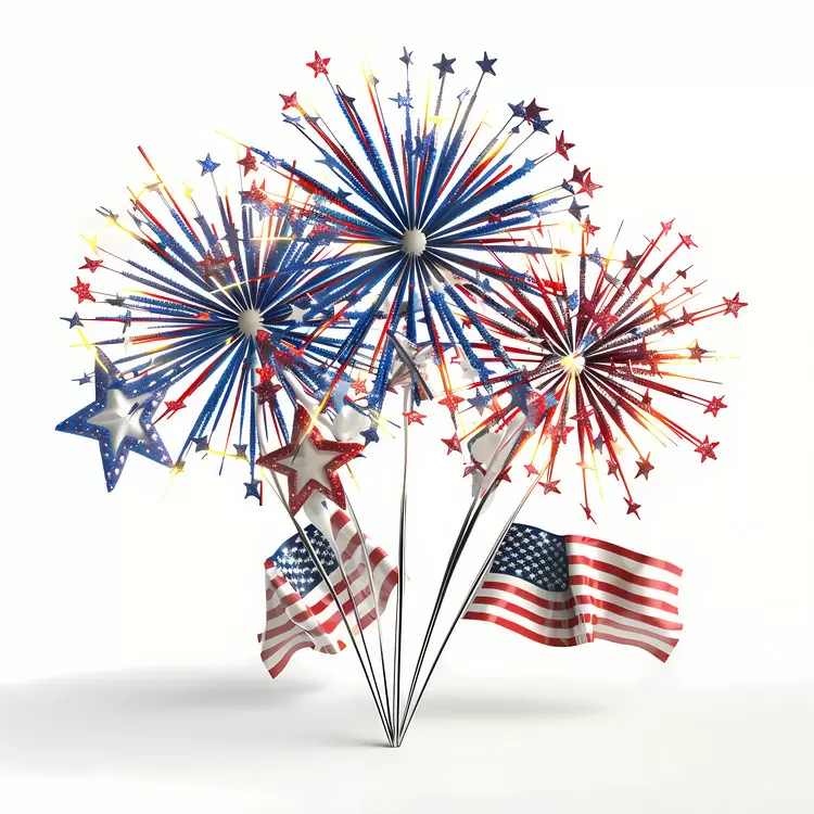 Celebration Fireworks Patriotic white Red