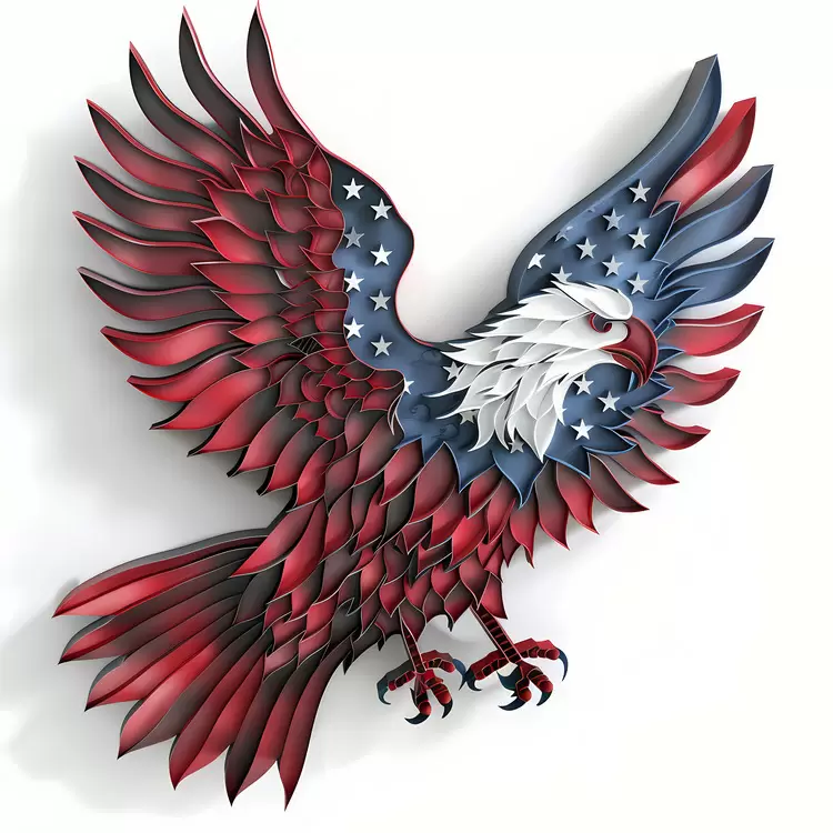 Liberty 4th Of July United States of America Red National Emblem