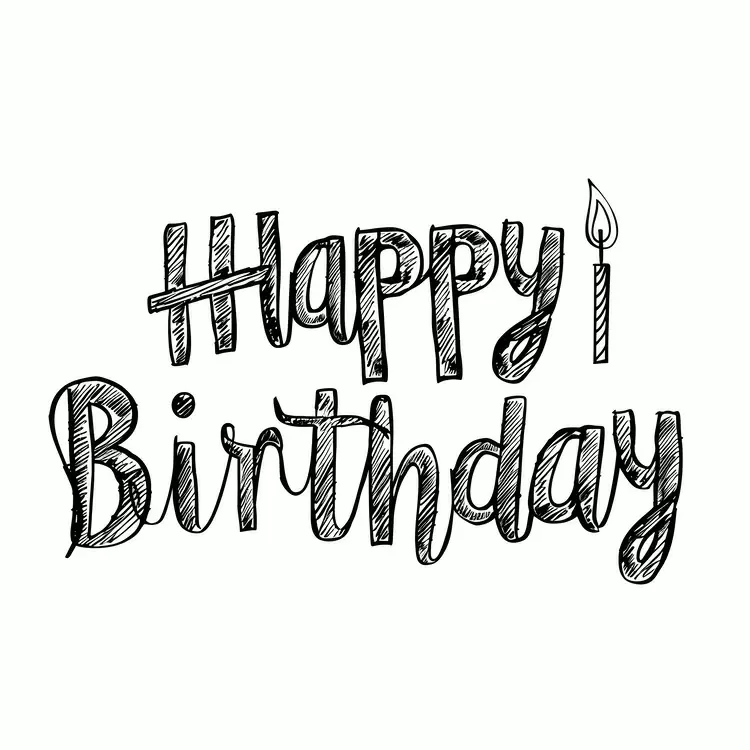 Handwritten Happy Birthday Birthday Greeting Card Custom Happy Birthday Card Happy Birthday Wishes Happy Birthday Text