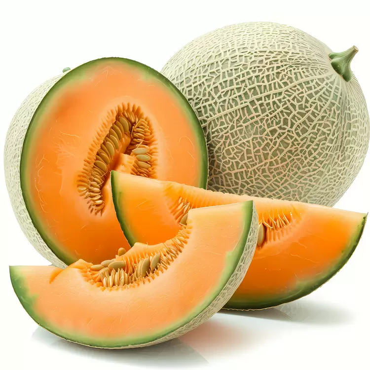 Cut in half Fresh Seeds cantaloupes Mango